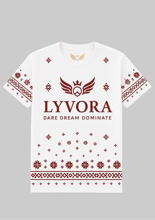 BLACK FRIDAY -40% | Бяла тениска LYVORA Bulgarian Diamonds