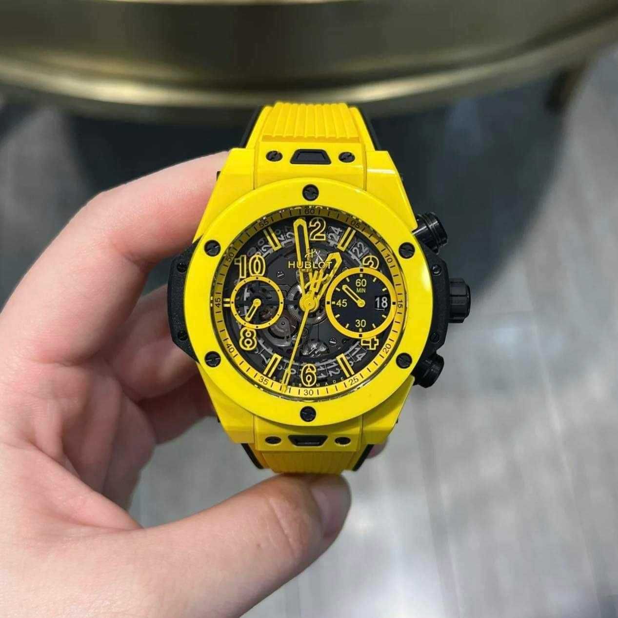 Hb Unico Big Bang жълто 44mm