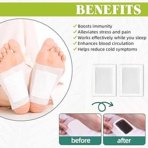 Нови Билкови детокс пачове за крака сън с бамбук и пелин – 40 броя