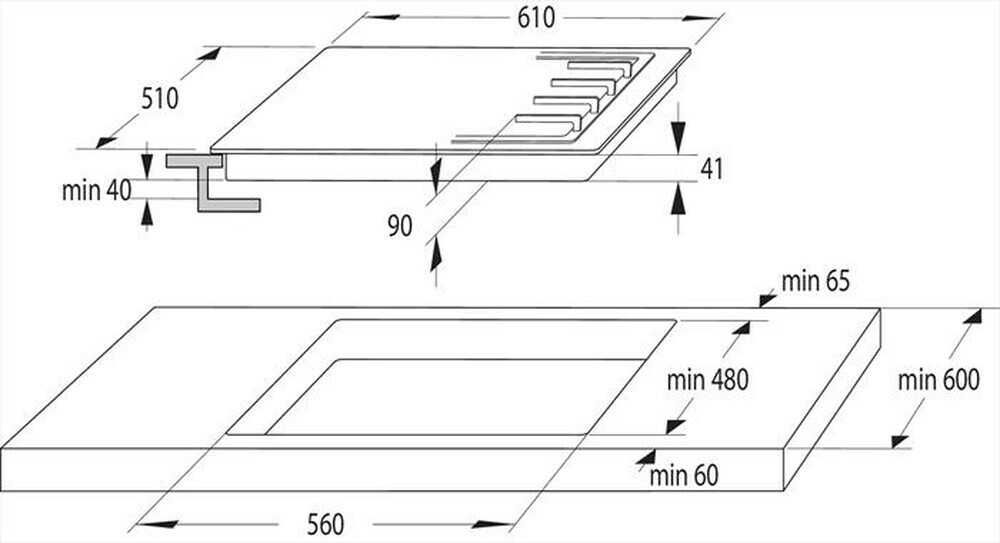 Газов плот Hisense (GM642XF) с 4 газови зони 51x61x9см