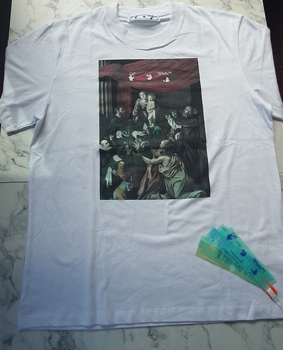 Tricou Off-White Caravaggio Alb