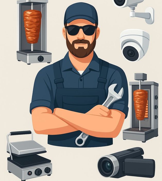 Ремонт установка видеонаблюдение и кухонного оборудования и кухонного