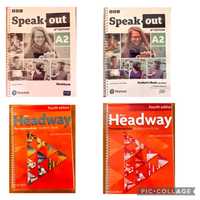 Учебник и рабочая тетрадь Headway и Speakout