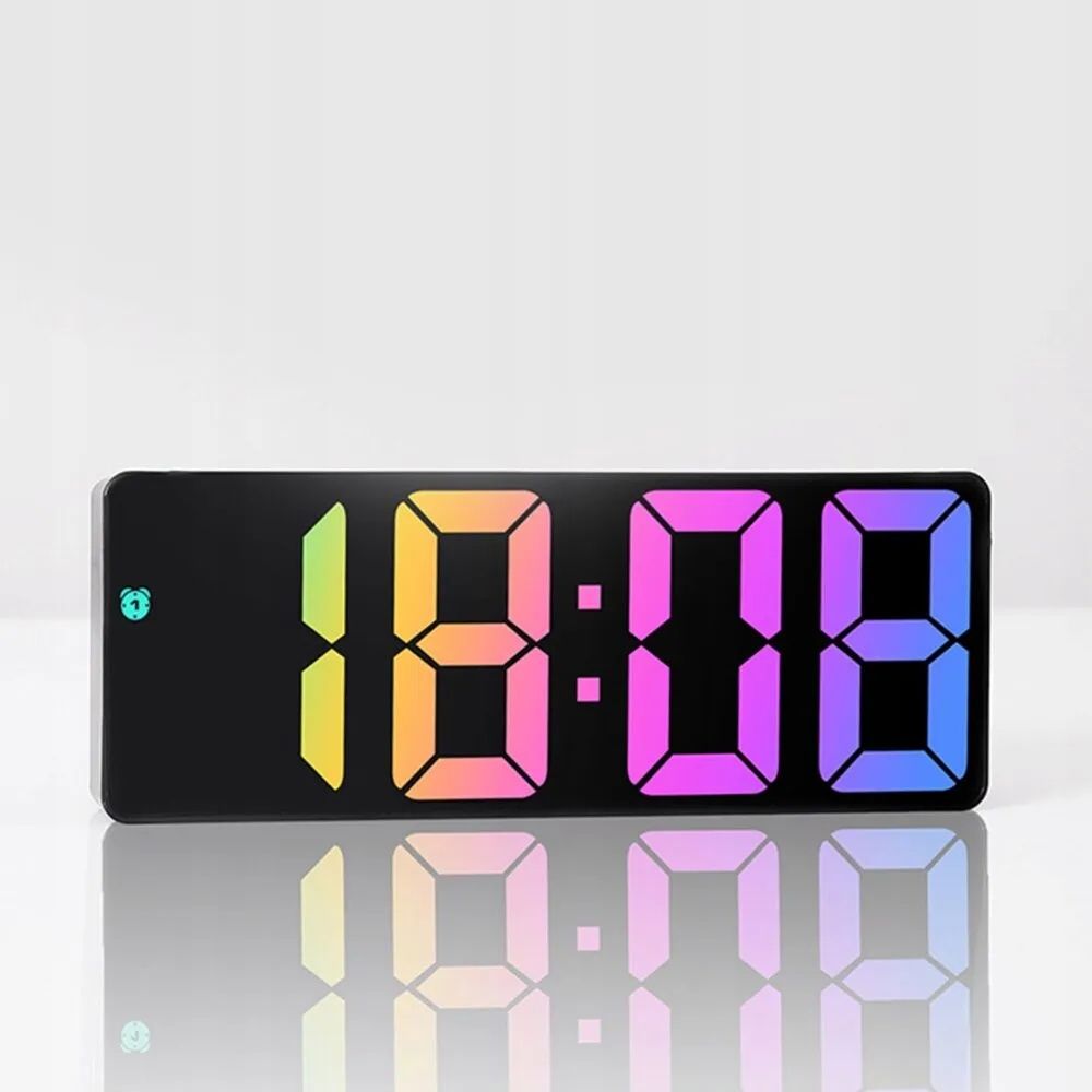 LED часовник с функция будилник с RGB подсветка