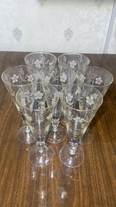 Редкие хрустальные бокалы, идеальное состояние, 6 шт