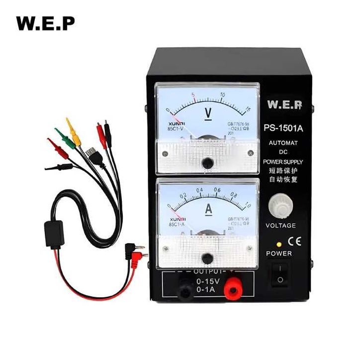Захранващ блок WEP PS-1501A с аналогова индикация, компактно