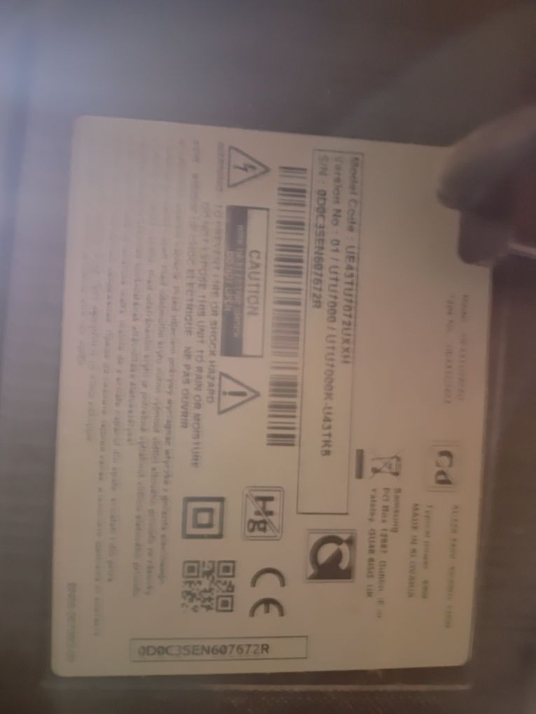 Телевизор Samsung 43" UE43TU7072