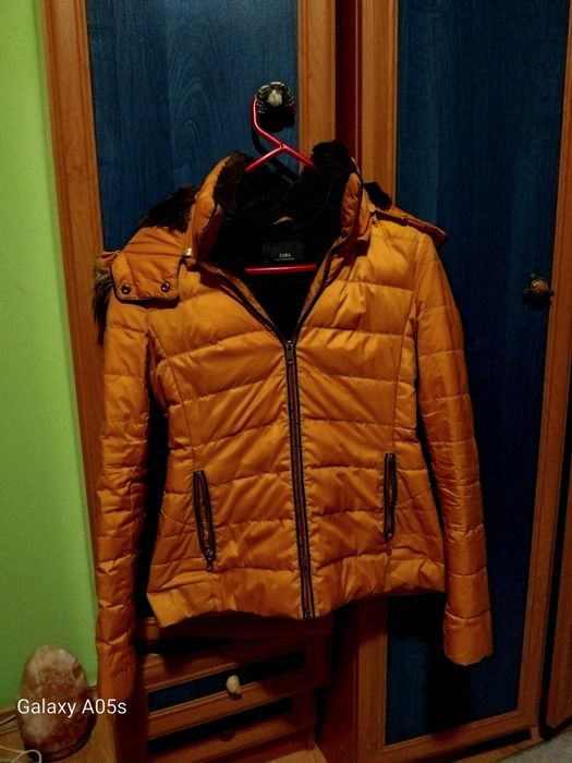 Зимно яке Зара с топла вата и качулка р-р S