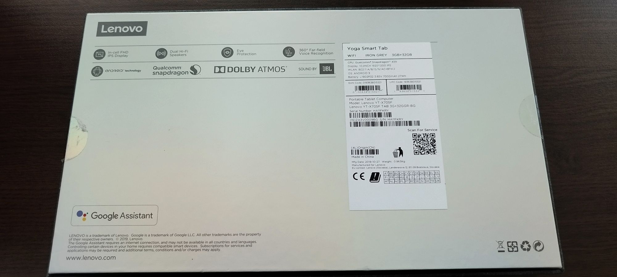 ПродаваПродавам таблет Lenovo Yoga Smart Tab 10,1"