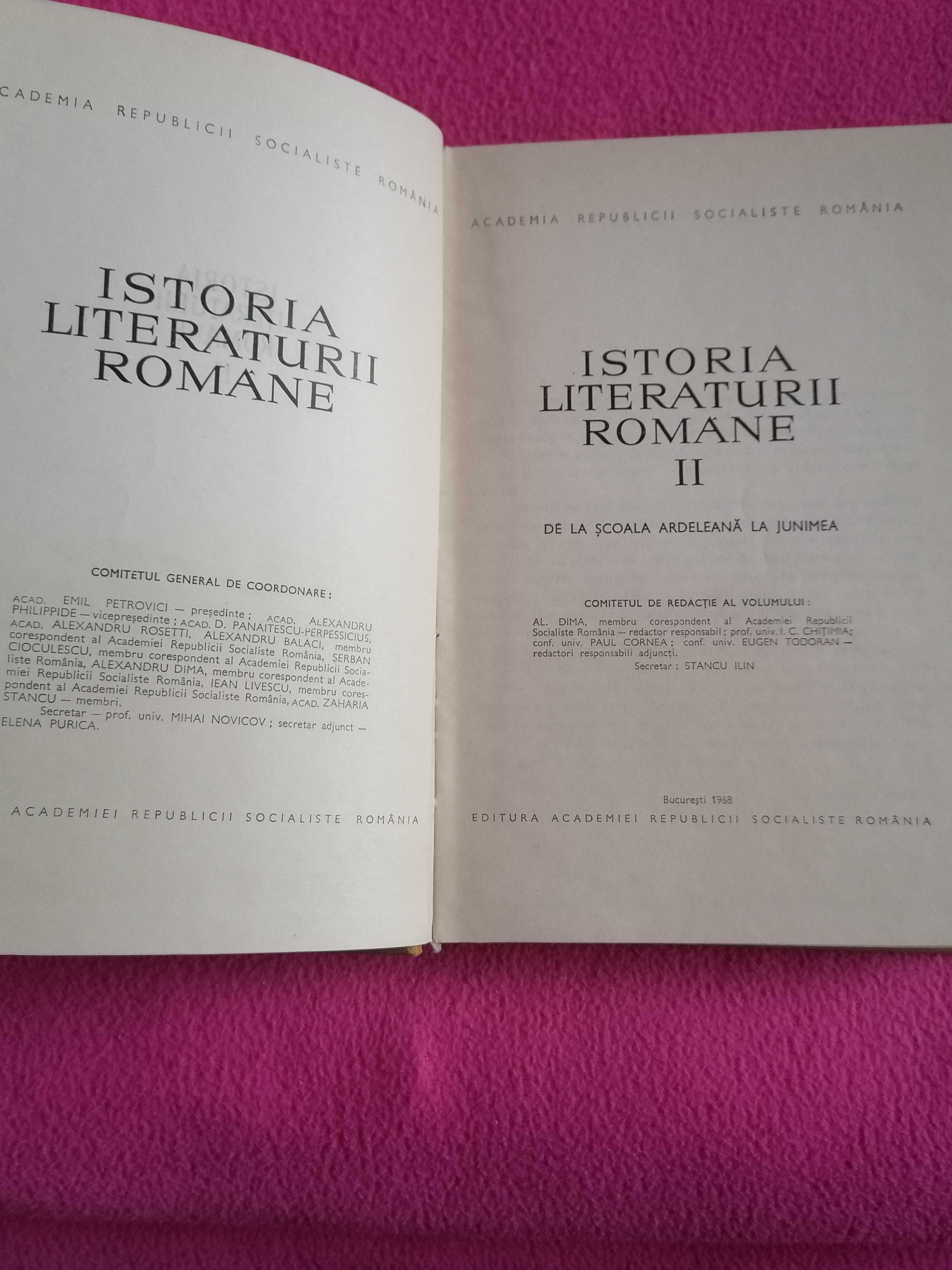 Istoria literaturii române, editată de Academia RSR,anii 1964,1968,197