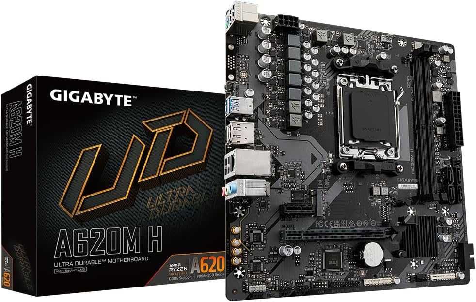 Gigabyte A620M H + AMD RYZEN 5 7500F 6-Core  (5.0GHz Turbo) AM5