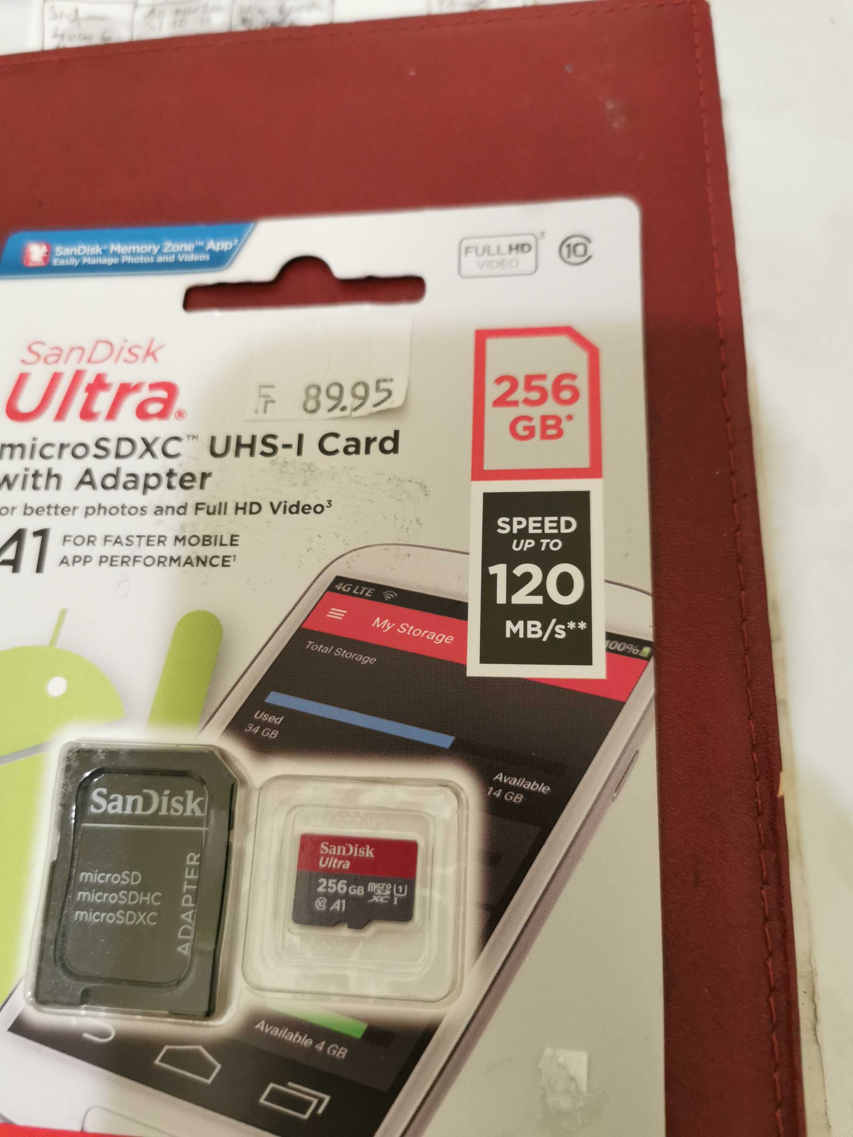 MicroSDXC SanDisk Ultra 256 gb