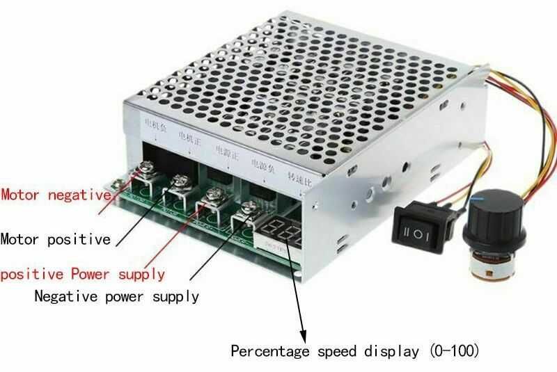 PWM 100A variator turatie regulator turatie motor DC 10-55V. Ambalat!