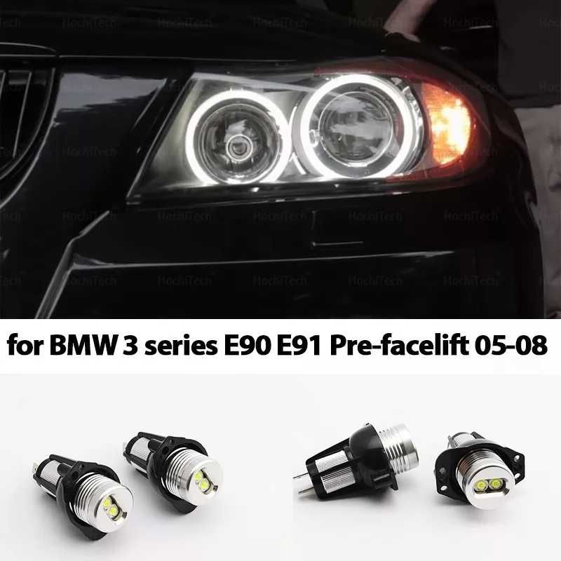 2бр. ярки бели LED крушки за ангелски очи на BMW E90, Е91 пре фейслифт
