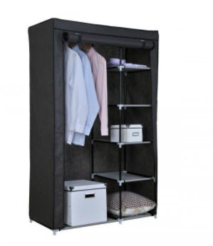 Sifonier textil dublu,umerase + 5 rafturi