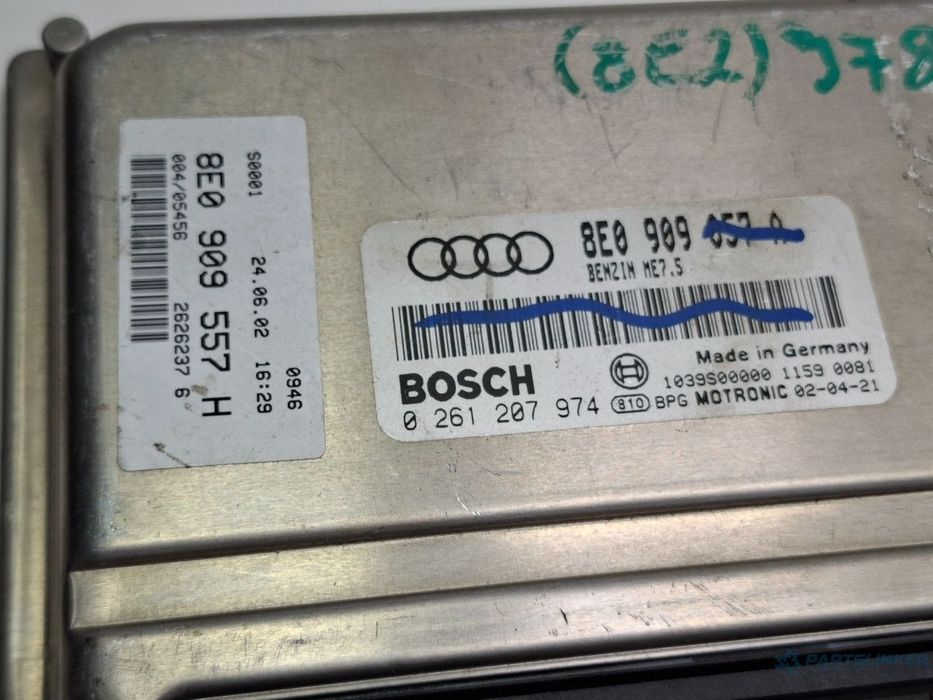 Calculator ECU AUDI A4 II 8E2, B6 2000 - 2005 2.0 2.0 ALT 8E0909557H
