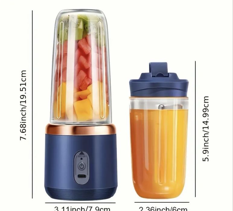 Портативный блендер для фруктов с заряжаемой батареей