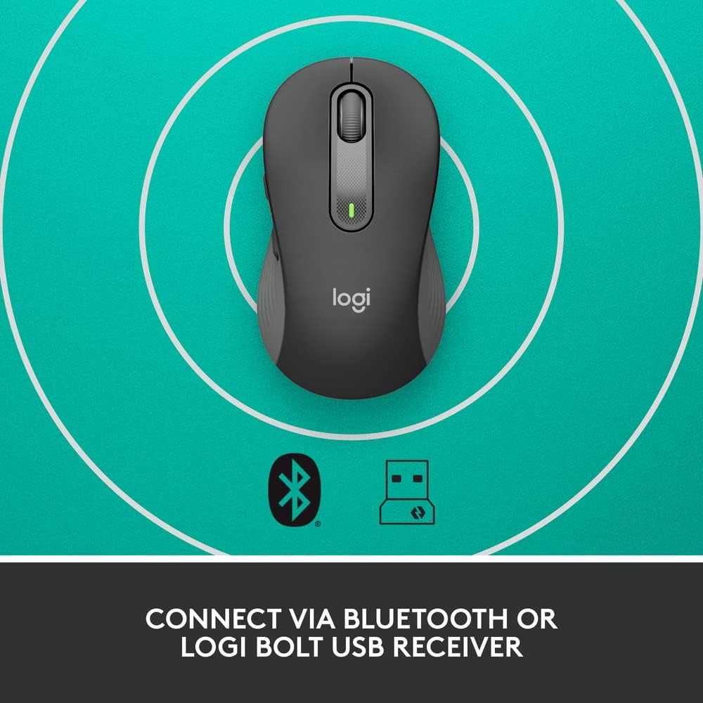 Logitech M650 L Signature безжична компютърна мишка,2,4GHz и Blutooth