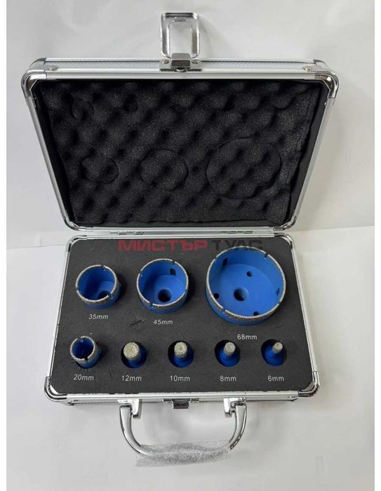 Комплект диамантени боркорони Hegi - 8 части