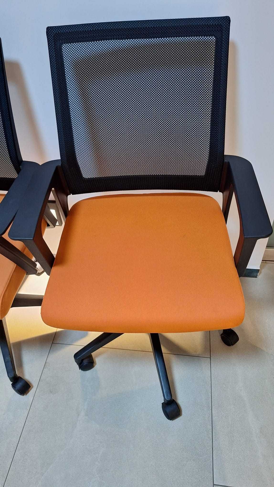 Scaun birou reglabil inaltime +tilt, portocaliu+negru