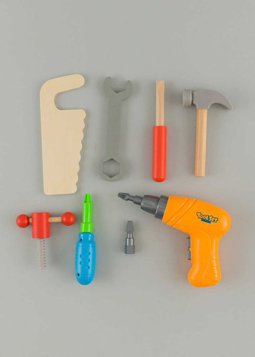 Дървена игра Монтесори инструменти и пъзел