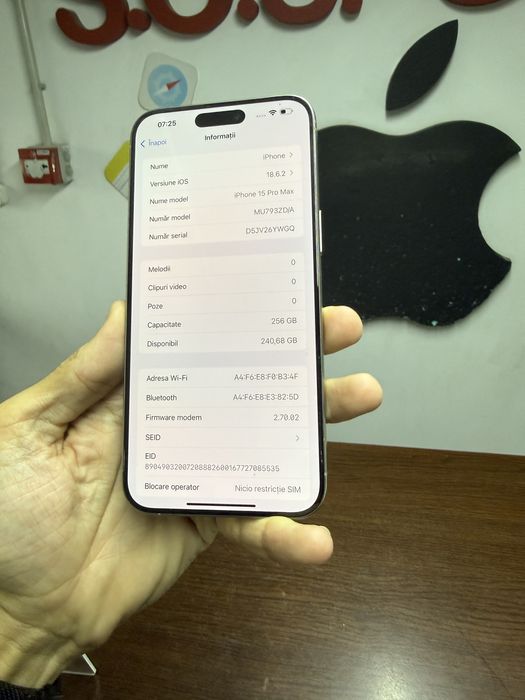 Vand Iphone 15 Pro Max 256Gb Natural Titanium
