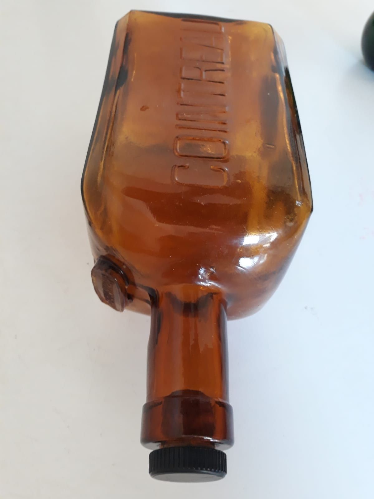 Sticla veche decantor amber colectie 1960 mid century