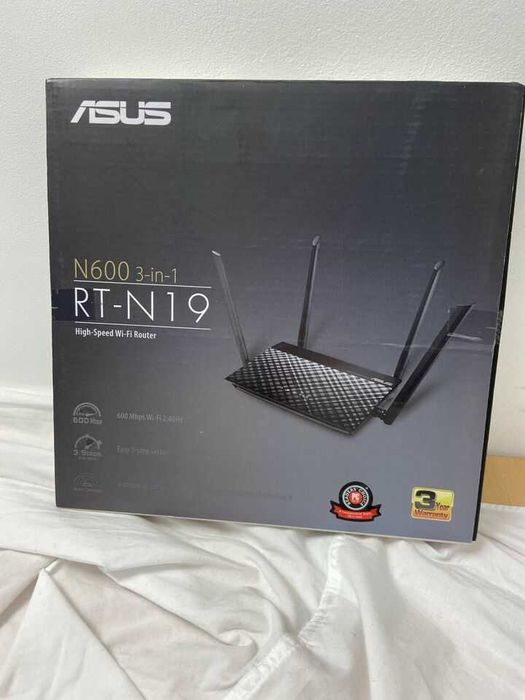 Router Wireless ASUS RT-N19 N600 Single-Band 600 Mbps VPN Nou Sigilat