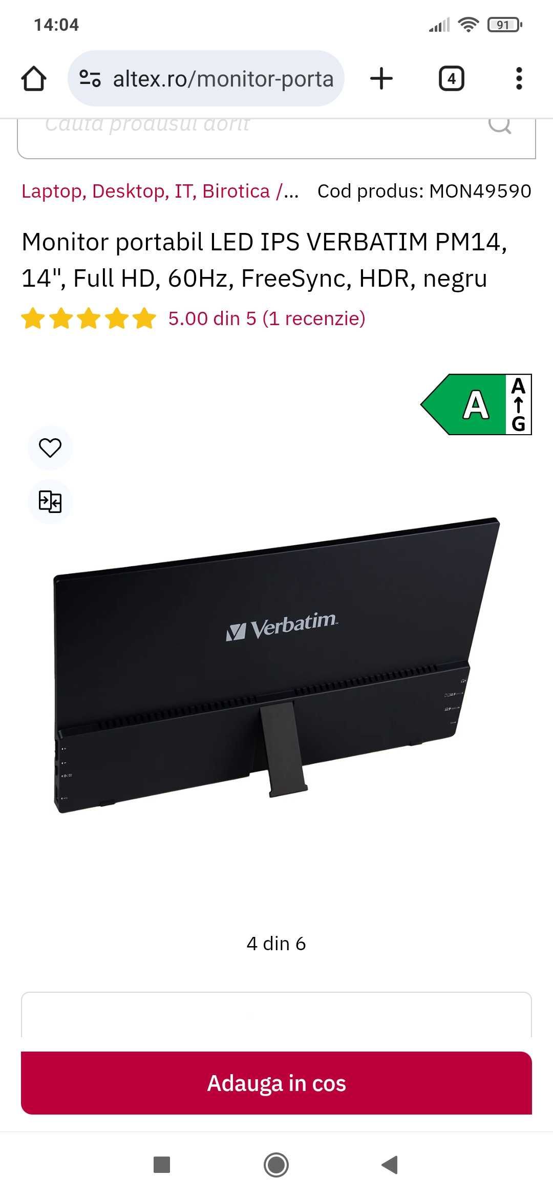 Vand monitor portabil Verbatim