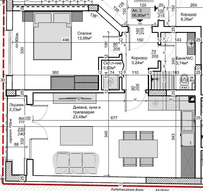 Продава се Двустаен апартамент в Варна, Христо Ботев - 67 кв.м за 560 €/кв.м - Снимка #2
