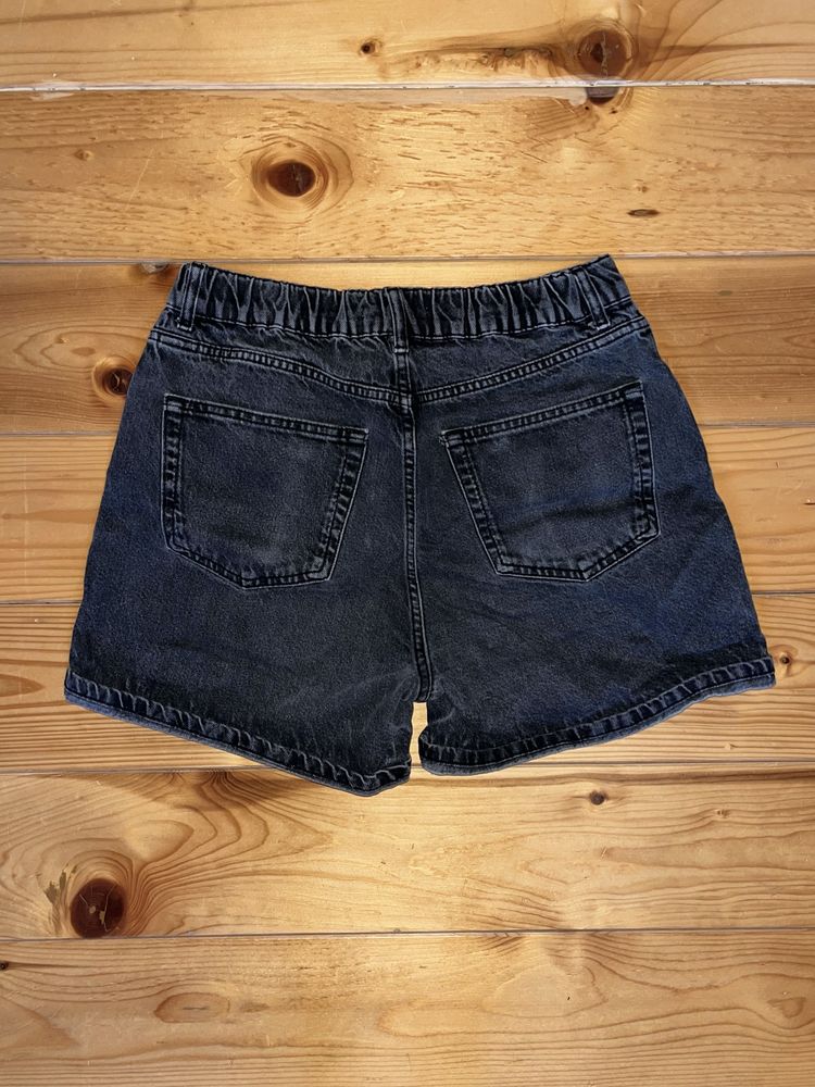 Къси дънкови панталони Pull&Bear, черни