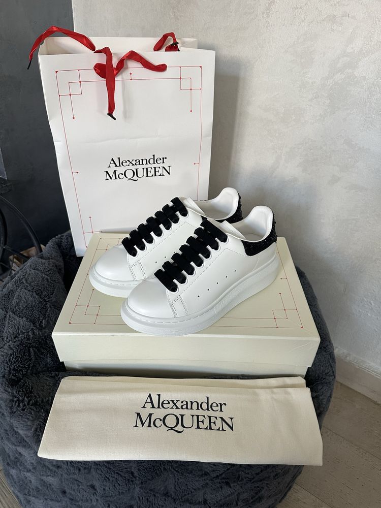 Alexander McQueen Oversized White Black Crystals