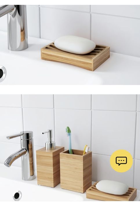 Ikea щипцы и мыльница бамбуковые