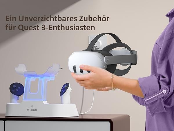 Ъпгрейдната докинг/ зарядна станция за Oculus Quest 3, Meta Quest 3