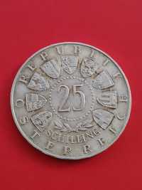 Moneda 25 Schilling 1955 Argint