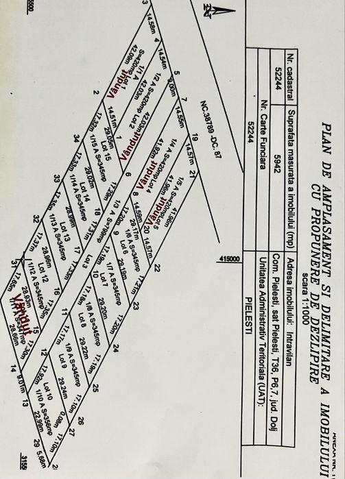 Loturi teren intravilan Craiova-Pielesti zona Peugeot