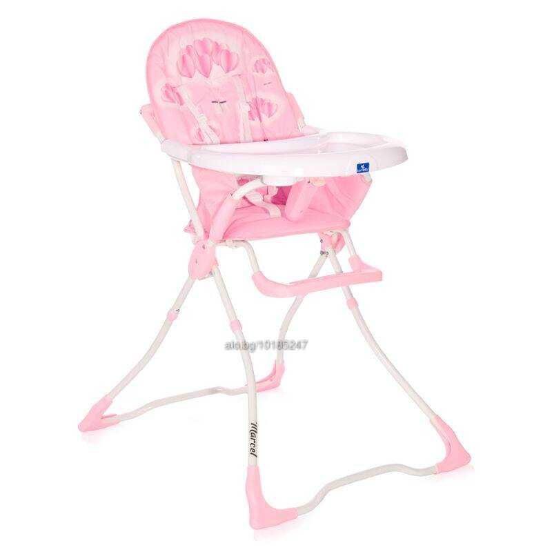 Детски стол за хранене Lorelli MARCEL Pink Hearts розов за момиче