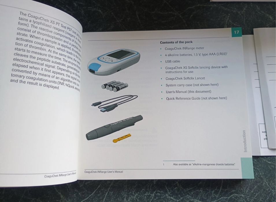 Aparat coagulometru INR - CoaguCkeck INR Range