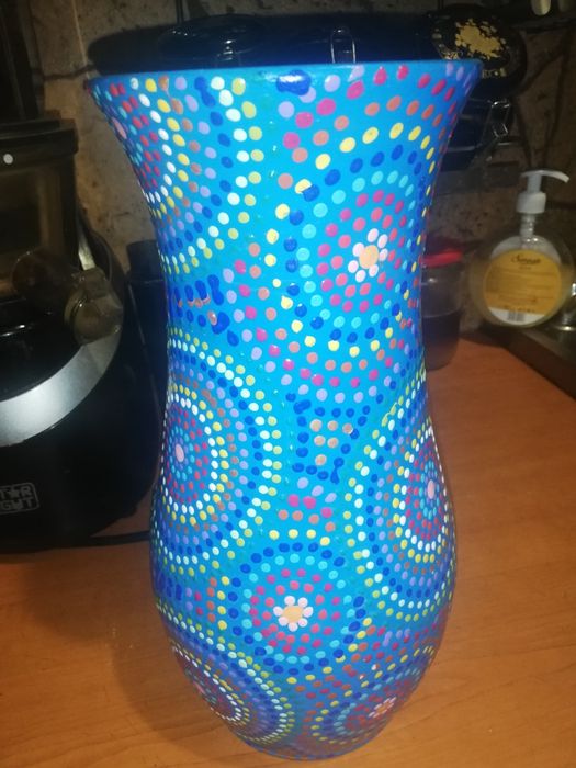 Vaza decorativa ceramica pictata manual