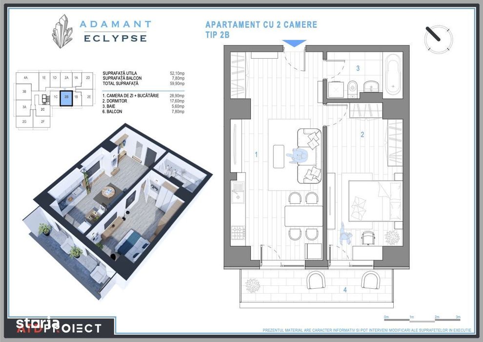 ADAMANT ECLYPSE, 2 camere, TIP 2B, 59.9mp CUG-BRD