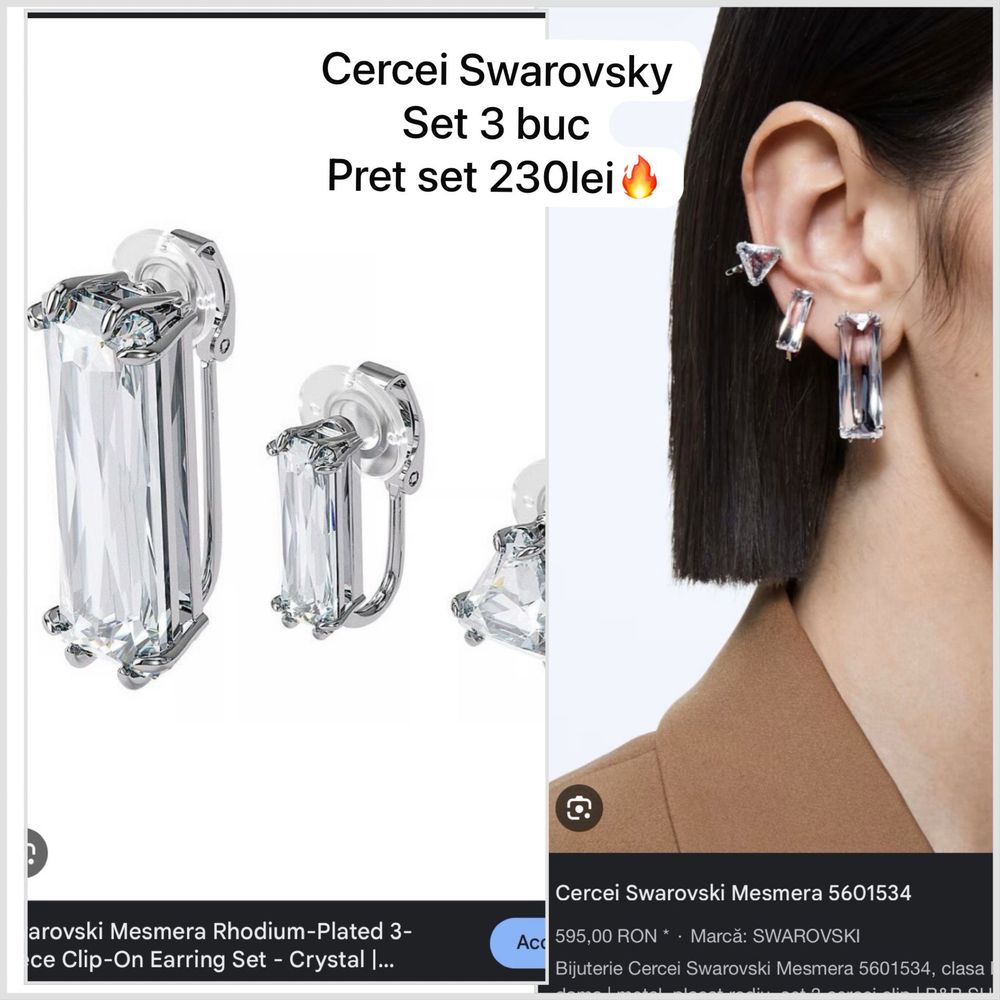 Bijuterii SWAROVSKY, noi, originale, in ambalaj original