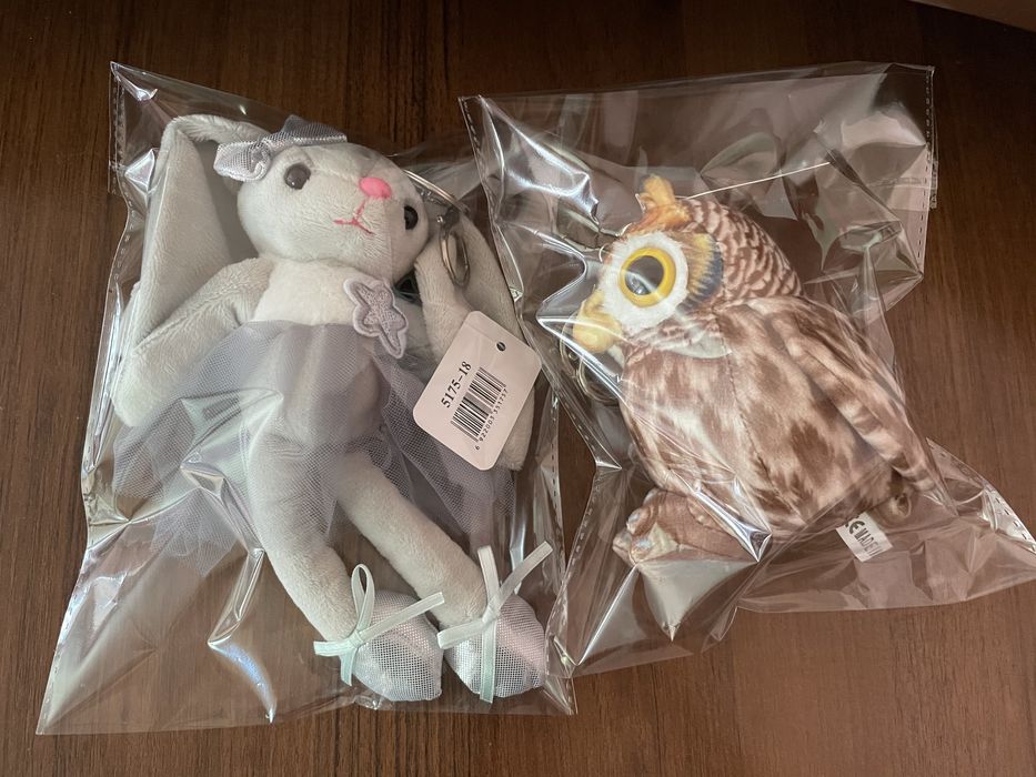 Мягкие игрушки заяц брелок