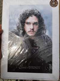 Kit Harington, Game of Thrones, poster oficial, sigilat, A4
