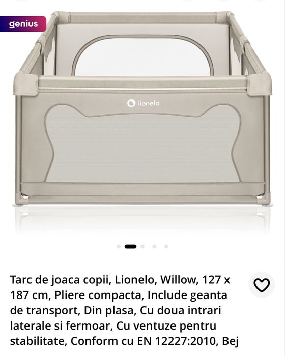 Vand țarc de joaca copii Lionelo