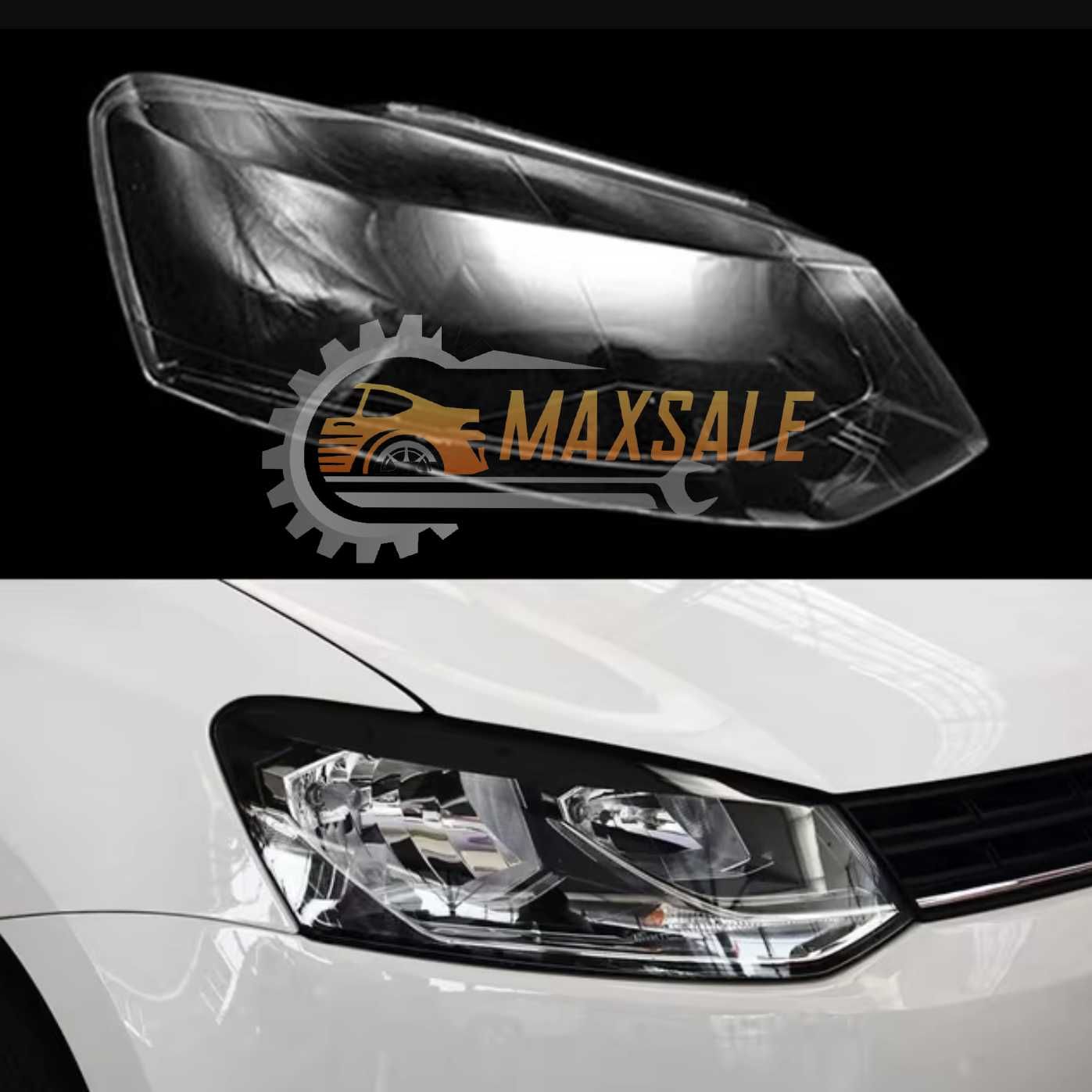 Капаци фарове VW Polo (10-17) фар фолксваген поло комплект стъкло