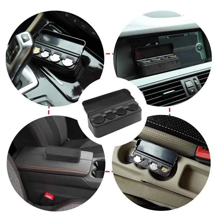 Монетник за автомобил Automat, PVC, Черен