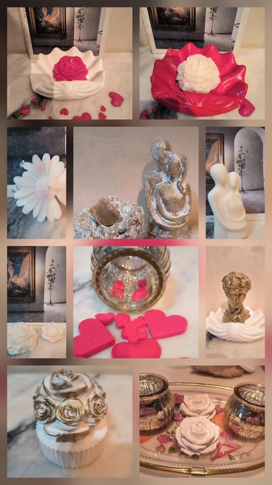 Colectia iubirii  homemade din ceramica,pictate,ceara(35 lei buc)