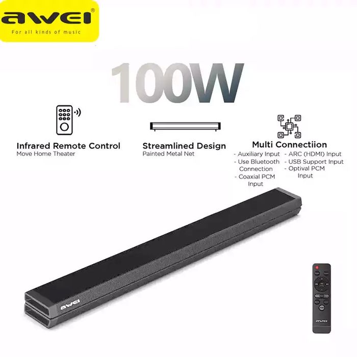 Awei Y990 100W домашний кинотеатр саундбар 100вт мощное звучание