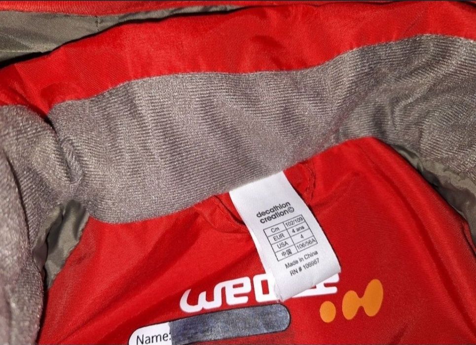 Salopetă zăpadă Decathlòn Wed'ze 4 ani.