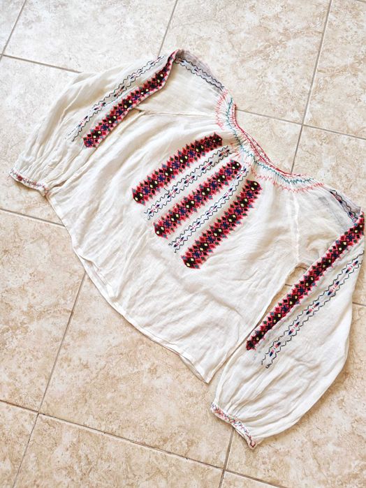 Оригинална Хърцойска Дамска Блуза Риза за Народна Носия 1930те г.